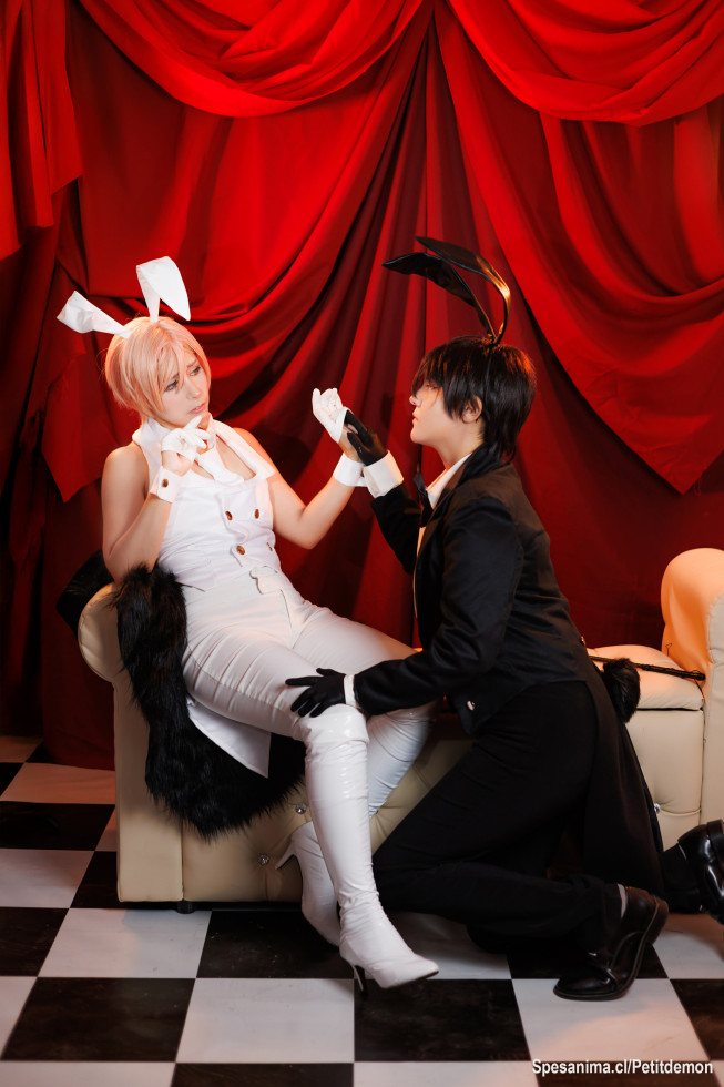 𝑺𝒊 𝒓𝒆𝒂𝒍𝒎𝒆𝒏𝒕𝒆 𝒒𝒖𝒊𝒆𝒓𝒆𝒔 𝒒𝒖𝒆 "𝒆𝒔𝒑𝒆𝒓𝒆"𝒆𝒔𝒕𝒐𝒚 𝒅𝒊𝒔𝒑𝒖𝒆𝒔𝒕𝒐 𝒂 𝒆𝒔𝒑𝒆𝒓𝒂𝒓 𝒆𝒍 𝒕𝒊𝒆𝒎𝒑𝒐 𝒒𝒖𝒆 𝒔𝒆𝒂. 𝑷𝒆𝒓𝒐 𝒄𝒓𝒆𝒐 𝒒𝒖𝒆 𝒉𝒆 𝒆𝒔𝒕𝒂𝒅𝒐 𝒆𝒔𝒑𝒆𝒓𝒂𝒏𝒅𝒐 𝒑𝒐𝒓 𝒎𝒖𝒄𝒉𝒐 𝒕𝒊𝒆𝒎𝒑𝒐.

-𝑲𝒖𝒓𝒐𝒔𝒆 𝑹𝒊𝒌𝒖- 

Shirotani/cosmaker: Anngrycat 
Kurose: yo

Ph: @insolement_ph

#tencount #tencountmanga #shirotanitadaomi #kuroseriku #bunnysuit 
#cosplay #chile #cosplaychile